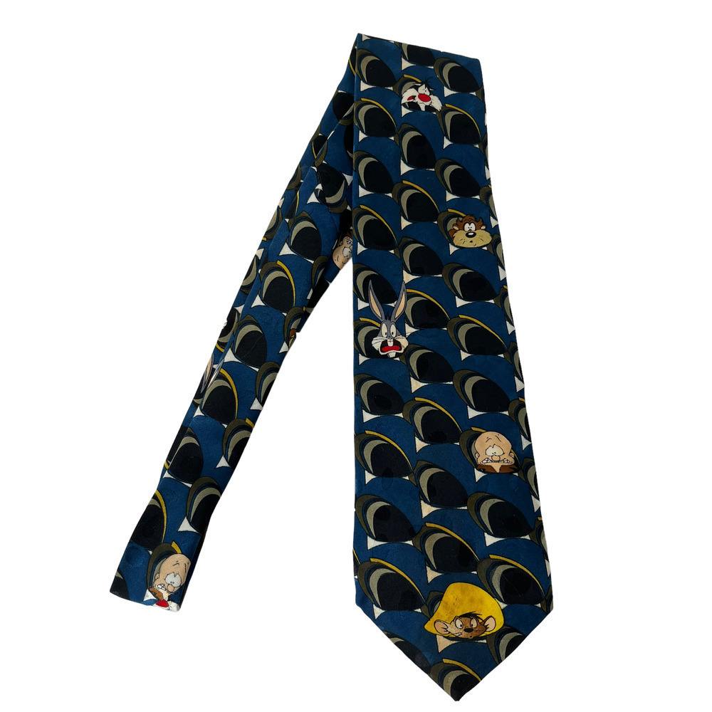 Vintage Looney Tunes Bugs Bunny Sylvester Elmer Fudd Tie